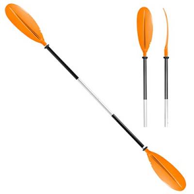 HEIMUNI Kayak Paddel Alu Doppelpaddel Sup Paddel 222cm Paddel Schlauchboot für Kajak, Schlauchboot, Kanu, Kanadier Boot Ruderboot (Orange) von HEIMUNI