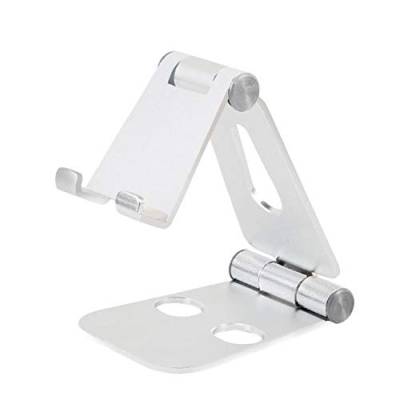 HIOD Desktop Handyhalter Stand Cradle Dock Telefon und Tablet Halter Verstellbarer Tischständer Aus Aluminium,White von HIOD