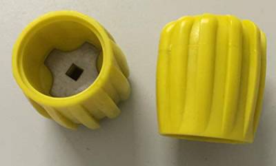 HTD Rubberknopf gelbes Handrad für Ventile von HTD