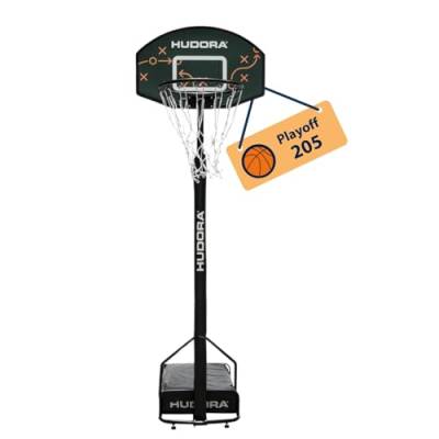 HUDORA Basketballständer Playoff 205 - höhenverstellbarer Basketballkorb mit Ständer für Kinder & Jugendliche - Mobiler Outdoor Basketballkorb für den Garten - Stand-Basketballkorb mit Rollen von HUDORA