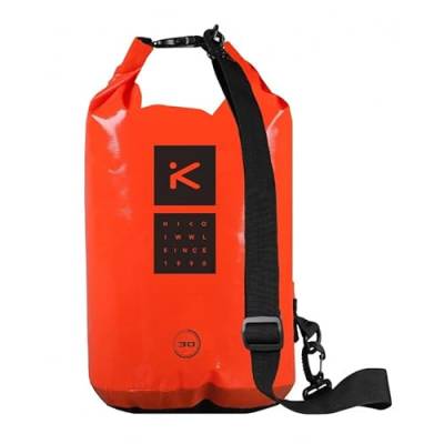 Hiko Rover Cylindric 30 Liter Trockentasche Seesack Dry Bag Packsack Kajak Kanu, Farbe:Fluo orange von Hiko
