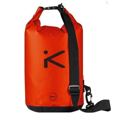Hiko Rover Cylindric 50 Liter Trockentasche Seesack Dry Bag Packsack Kajak Kanu Zubehör, Farbe:Fluo orange von Hiko