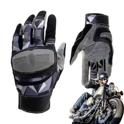 Hitrod Handschuhe für Motorrad,Motorradhandschuhe für Herren,Fahrradhandschuhe Sommerhandschuhe - rutschfeste Vollfinger-Fahrradhandschuhe mit Touchscreen, Motocross-Handschuhe zum Laufen, Radfahren, von Hitrod