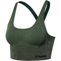 hummel hmlCLEA Seamless Sports Top 6159 - climbing ivy/beetle melange XS von Hummel