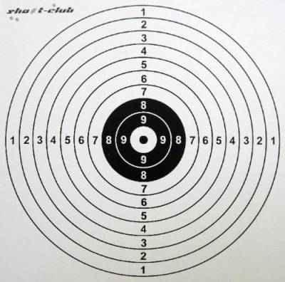 100 Shoot-Club Zielscheiben 14x14 cm aus Fester Pappe von shoot-club