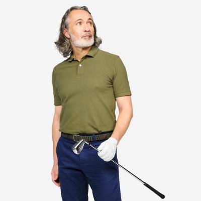Herren Golf Poloshirt kurzarm - MW500 khaki von INESIS