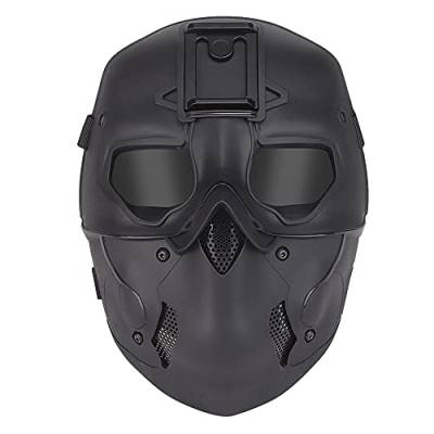JOYASUS Taktische Maske Airsoft Paintball Gray Lens Skull Full Face Maske für Halloween Jagd CS Wargame von JOYASUS