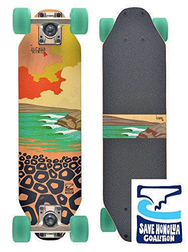 JUCKER HAWAII Skateboard PONO | City Cruiser | Mini Cruiser aus Holz | Skateboard Kinder und Erwachsene | Mini Longboard | WOODYBOARD | Komplettboard von JUCKER HAWAII