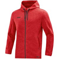 JAKO Premium Kapuzenjacke rot meliert M von Jako