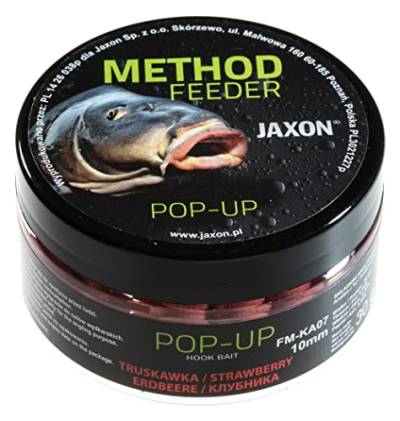 Jaxon Pop-UP Boilies 10mm 30g zum Karpfenangeln Method Feeder Methode (Erdbeere/FM-KA07) von Jaxon