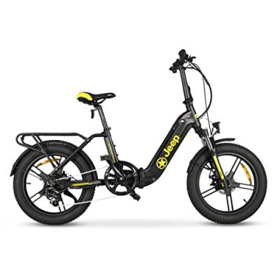 Jeep E-Bikes Unisex – Erwachsene FR 7000 E-Bike, Schwarz, 20 inches von Jeep