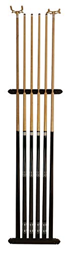 John West Billard Set - Wandhalterung + 4 professionelle Billardqueues + 2 Brückenqueues von John West