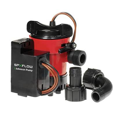 Johnson Pump 05903-00 Kartuschen-Kombination, automatische Tauchbilgenpumpe - 12 V, 1000 GPH, rot von Johnson Pump
