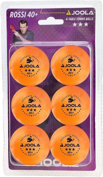 Joola Tischtennisball Rossi 3-Stern 40 orange 6er Blister, Tischtennis Bälle Tischtennisball Ball Balls von Joola