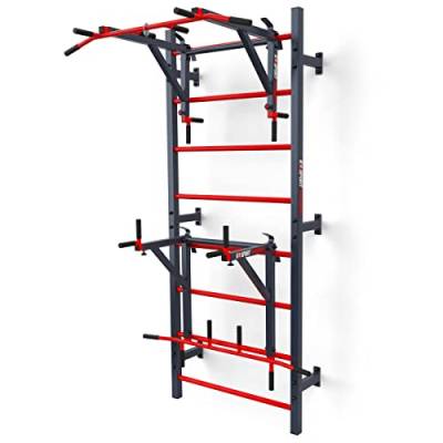 K-Sport: Trainingsset - Sprossenwand mit Dip Station & Klimmzugstange I Kraftstation mit Pull-Up Bar, Dip Stange für anspruchsvolle Workouts, inkl. E-Book von K-Sport