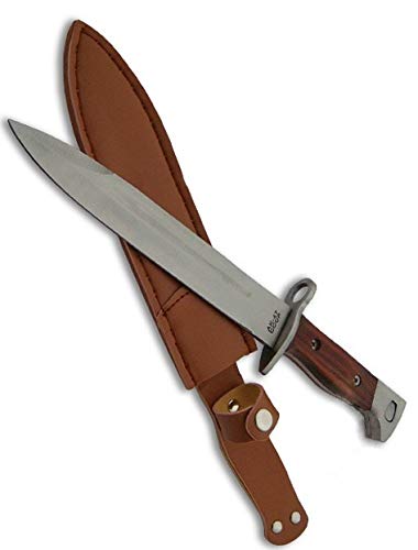 KOSxBO® Russian RK47 Militär Bajonett Messer inklusive Etui Gesamtlänge 34,5 cm - Gürtelmesser Jagdmesser Arbeitsmesser Gartenmesser Deer Hunter von KOSxBO