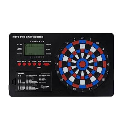 KOTO Pro Dart Scorer, Elektronische Touch Pad Dart Scorer Punktzähler, Für 8 Spieler, 32 Spiele und Über 590 Variationen, Digitaler Dartzähler von KOTO darts