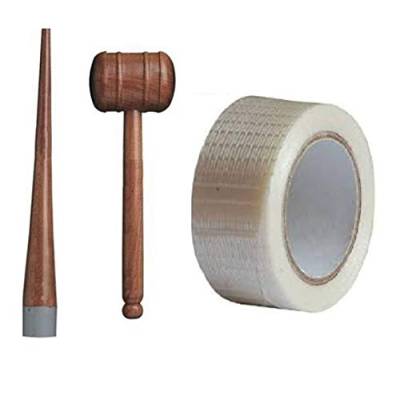 Kalindri Sports Cricketschläger Pflege Zubehör Ausrüstung Set aus Holz Klopfhammer Cricketschläger Griffkegel und Faserschutzband Rolle von Kalindri Sports