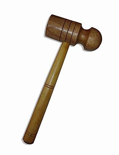 Kalindri Sports Einseitiger Cricketschläger Klopfhammer aus Holz mit Griffkegel, naturfarben, 1 Stück von Kalindri Sports