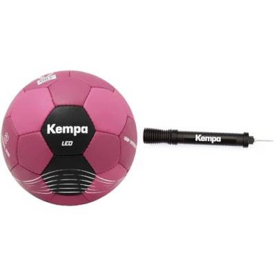 Leo & Kompakte Zwei-Wege-Ballpumpe für Handball, Fußball, Basketball etc., Luftpumpe mit Dual Action, Doppelhub-Pumpe, inkl. Ventil-Nadel, 200180001, Schwarz von Kempa