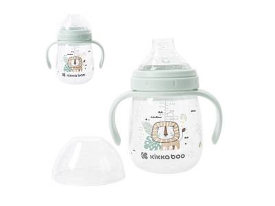 Kikkaboo Trinkflasche Baby-Trinklernbecher Savanna, 240 ml Deckel bequemer Griff ab 6 Monaten von Kikkaboo