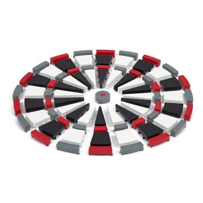 Kings Dart Ersatzsegmente | Dartworld A1 | Langlebig, 6 Stück | Rot-Weiß | passend für Smart-Dartboard von Kings Dart