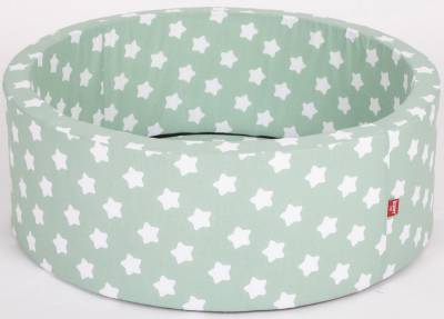 Knorrtoys® Bällebad Soft, Green White Stars, mit300 Bälle grey/white/transparent, Made in Europe von Knorrtoys®