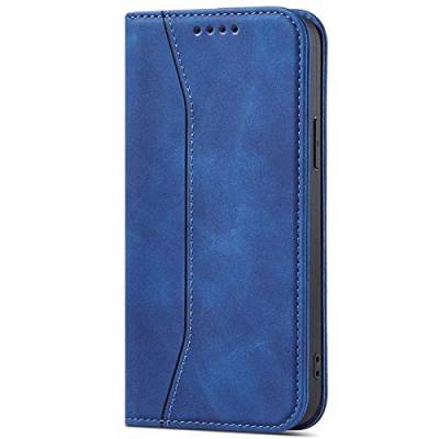 Koanhinn Design für 12 Pro Max Leder Tasche Brieftasche mit Karten Halter für 12 Pro Max HüLle 6,7 mit StäNder (Blau) von Koanhinn