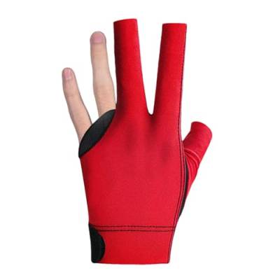 Kongou 3-Finger-Pool-Handschuhe, atmungsaktive Billard-Pool-Handschuhe - 3 offene Finger-Billardhandschuhe | 3-Finger-Sporthandschuhe für die Linke Hand für, dünne, rutschfeste Sporthandschuhe für von Kongou