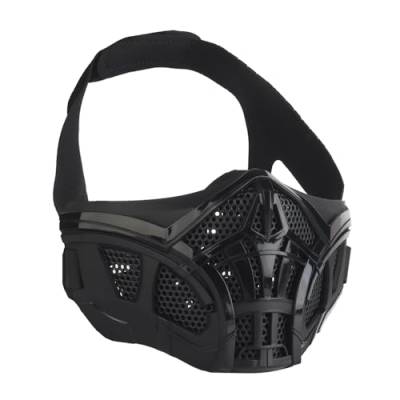 Koyheng Taktische Airsoft Maske, Einstellbarer halber Gesichtsschutz Scorpion Atmungsaktives Mesh Silikon Maske von Koyheng