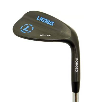 Lazrus Premium geschmiedeter schwarzer Golfkeil (56 Grad) Golfkeile + gefrästes Gesicht für mehr Spin – tolles Golfgeschenk (schwarz, RH 56 Grad Einzel) von LAZRUS GOLF