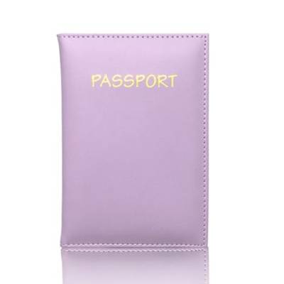 LERONO Taschen für Damen, Reisepasshülle, Ausweis, Kreditkarte, Bargeld, Dokumenten-Organizer für Männer und Frauen, Unisex, Reisepasshülle, tragbar, violett von LERONO