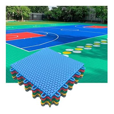 Bodenfliesen, 25 cm, modulare, ineinandergreifende Bodenfliesen, Outdoor-Basketballplatz, Badmintonplatz, wetterfeste Sportmatte mit Nähten von LGChobby