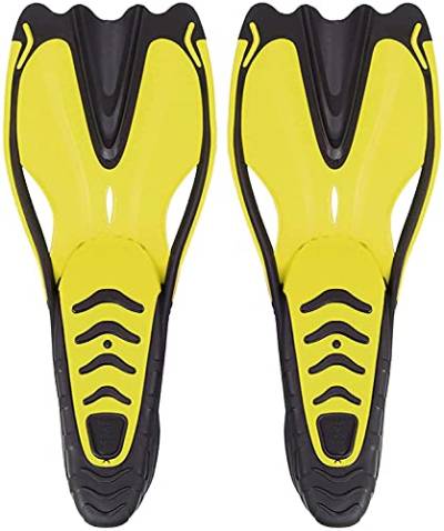 Schwimmtrainingsflossen Erwachsene Tauchflossen Vollfuß-Tauchflossen Close Heel Trainingsflossen Fußtaschenflossen Männer Frauen (Farbe: Gelb, Größe: XL) von LGChobby