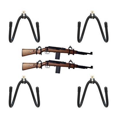 LIUSHUNBAO, Short Gun Wall Rack Rifle Wandhalterung - No Gun No Rifle -Stil 4 Schrauben 4 Haken von No Logo