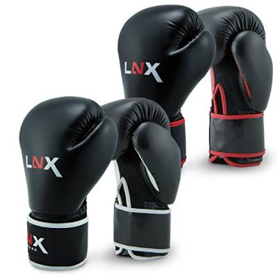 LNX Boxhandschuhe Pro Fight Evo schwarz/rot (001) 10 Oz von LNX