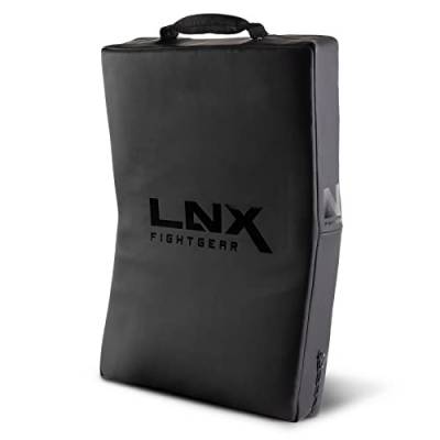 LNX Schlagpolster Pratze Ultimatte gebogen - Mattschwarz Ultimatte Black XL Stoßkissen Pratze für Kickbox- Muay Thai Training usw. von LNX