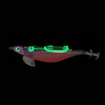 LeKing Tintenfisch-Jig, Im Dunkeln leuchtender Tintenfisch-Jig - Fluoreszierender Oktopus-Köder,Kleine Tintenfischköder zum Angeln, Fluoreszierende Tintenfischröcke, Schleppköder, Angelköder für von LeKing