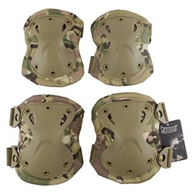 Lejie Tactical Combat Knieund Ellbogenschutz Pads Guard Set für CS Paintball Jagd und andere Outdoor Sport Knieschützer von Lejie