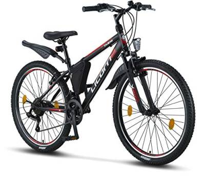 Licorne Bike Guide Premium Mountainbike in 20 24 26 Zoll Fahrrad für Mädchen Jungen Herren und Damen - 21 Gang Schaltung (bei 20 Zoll 18 Gänge) von Licorne Bike