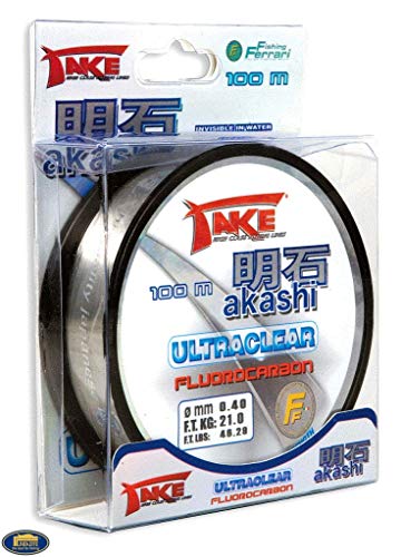 Lineaeffe Angelschunr Take Akashi Ultraclear Fluorocarbon 100 m 100 m D. 0.160 mm Fluorocarbon Meer Spinning Surfcasting Forelle Bolo See von Lineaeffe