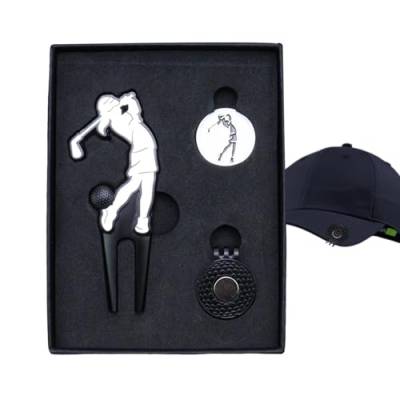 Lnhgh Marker für Golf,Golf Green Ball Marker,Positionierungsmarkierungs-Ballgabel aus Metall für Golf | Wetterfester Golfball-Marker, tragbares Pitchgabel-Reparaturwerkzeug für Golf-Wettbewerbe, von Lnhgh