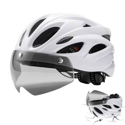 Lnhgh Mountainbike-Helme,Mountainbike-Helme, Fahrradhelme mit wiederaufladbarem Rücklicht, Fahrradhelme, verstellbare und atmungsaktive Fahrradhelme für Männer und Frauen, Rennrad, Mountainbike von Lnhgh