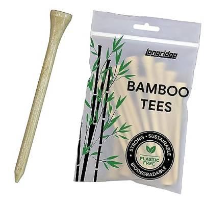 LONGRIDGE Bamboo Tees 83Mm Natural (30 Pcs) von Longridge