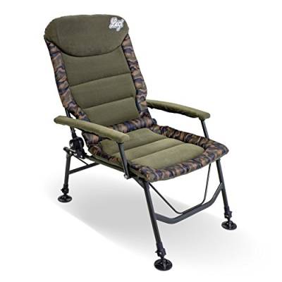 Lucx® Angelstuhl Like a Big Boss Karpfenstuhl Carp Chair Stuhl mit Armlehnen Tarnfleck Camouflage von Lucx