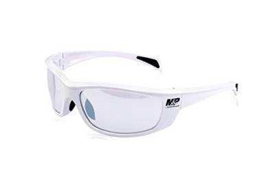 M&P Accessories 1108265-SSI Whitehawk Full Farm Schießbrille, glänzend, Weiß/Transparent – Multi, N/A von Smith & Wesson