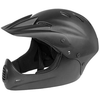 M-Wave Unisex – Erwachsene Downhill Helm >All in 1<, Größe M, 54-58 cm, Mattschwarz, schwarz von M-Wave