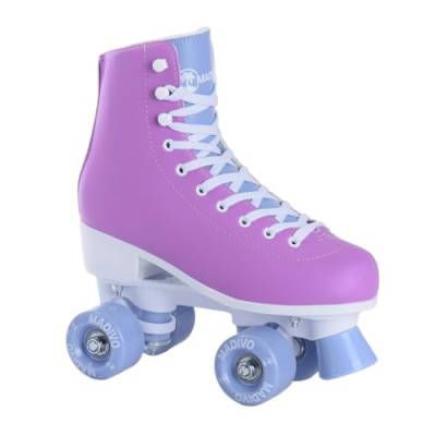 MADIVO Pastel Damen Klassische Retro Rollschuhe | ABEC-7 Kugellager | Mädchen Roller Skates Inliner Inlineskates | Violett/Pink | Gr. 35, 36, 37, 38, 39, 40, 41 (40) von MADIVO