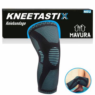 MAVURA Kniebandage KNEETASTIX Anti Rutsch Kniebandage für Sport & Fitness, Knieschoner Kniestütze Sportbandage Knie Schutz Bandage von MAVURA