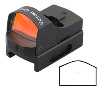 Maximtac Mini Leuchtpunktvisier/Red-Dot mit 4 Beleuchtungsstufen Rotpunktvisier von Victory Optics für Langwaffen von Maximtac